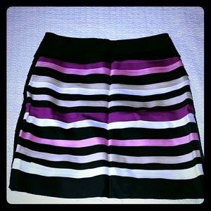 Striped pencil skirt